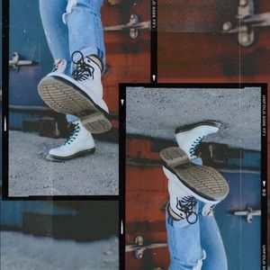 Doc Martens, non-platform, white boot